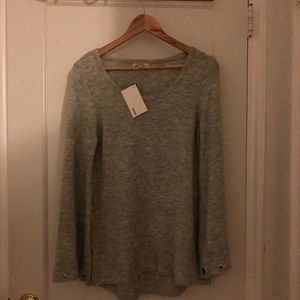 Kensie Grommet Bell Sleeve Pullover Sweater
